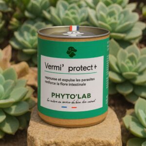 PHYTOLAB Vermi' Protect+ gélules vermifuge naturel chien chat terre de diatomée ail courge