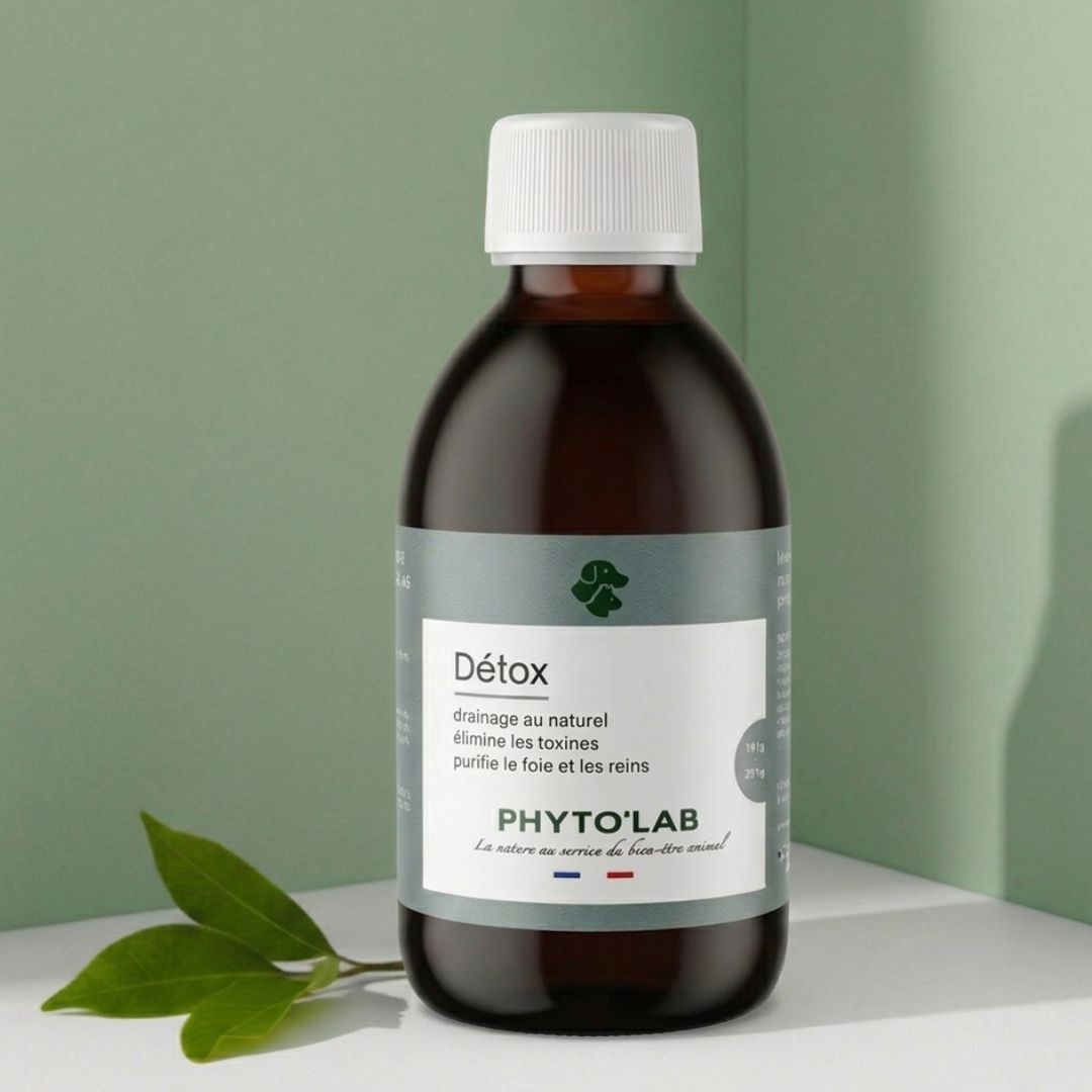 Détox 1 PHYTOLAB Detox drainage naturel chien chat plantes propolis